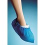 Waterproof polyethylene light blue CPE shoes - 2,500 pieces