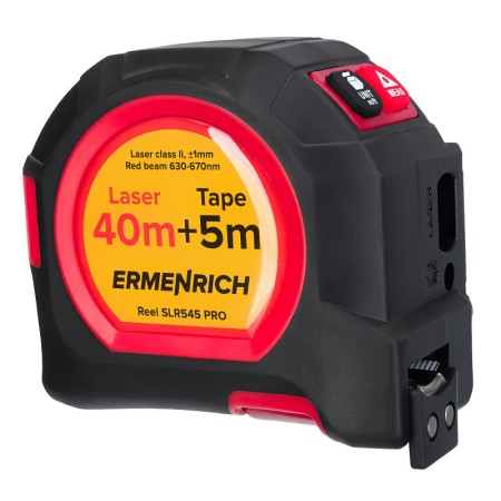 Laser Measuring Device with Tape Measure Ermenrich Reel SLR545 PRO