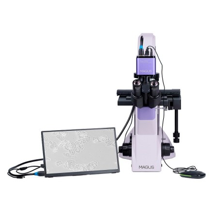 Microscopio biologico invertito digitale magus bio vd350 lcd