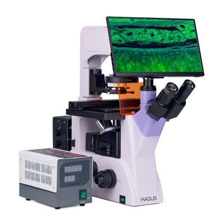 Magus lum vd500 lcd digital inverted fluorescence microscope