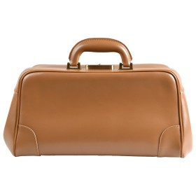 Borsa florida pelle - marrone castagna