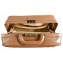 Borsa florida pelle - marrone castagna