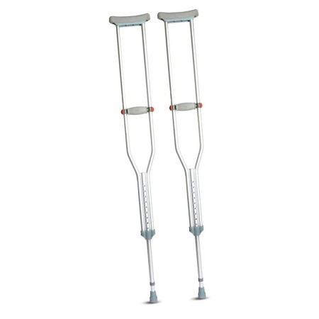 Underarm crutch with double adjustment - 1 pair