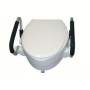 Toilet booster seat 15 cm Mediland with folding armrests and lid