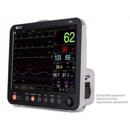 Gima k15 moniteur multiparamètre à écran tactile 15 pouces - ecg 5 dérivations