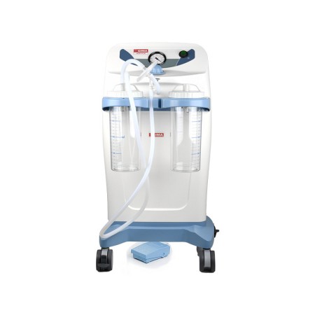 Aspiratore hospi plus 2 vasi x 4 l 110v con pedale, regolatore flusso