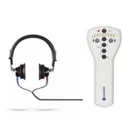 Audiómetro de detección + auriculares para tímpano