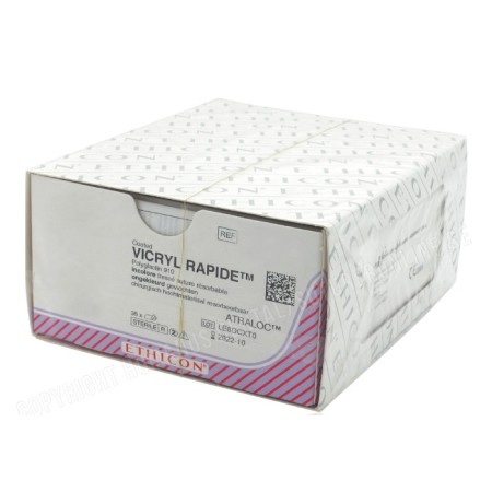 Ethicon vicryl rapid absorbable stitch - 5/0 ihla 19 mm - pletený - pack 36 kusov.