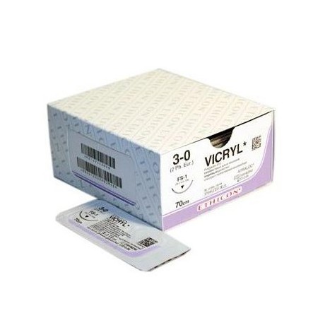 Ethicon Vicryl Sutura Reabsorbible - 4/0 Aguja 17 mm