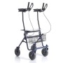 Rollator pieghevole in acciao verniciato con appoggio antibrachiale, era