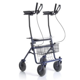 Foldable Rollator In Painted Steel - 4 Wheels With Antibrachial Support - Era