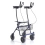 Foldable Rollator In Painted Steel - 4 Wheels With Antibrachial Support - Era