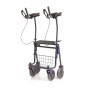 Foldable rollator in painted steel - 4 wheels with antibrachial support - era