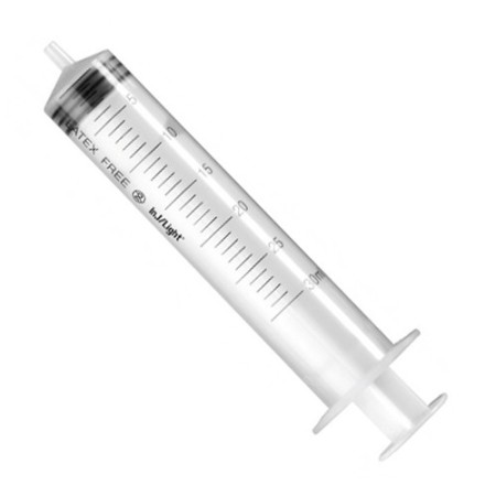 3-teilige spritze ohne nadel - 10 ml exzenterverschluss - packung mit 100 stück.