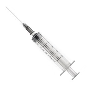 3-delige spuit met veiligheidsnaald 22g - 2,5ml centrale luer conus - pak 100 stuks