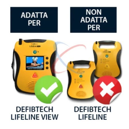 Par de placas de electrodos para adultos lifeline view de defibtech