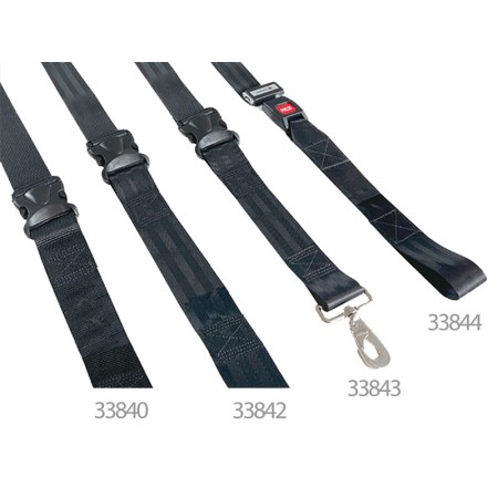 Seat belt b9 - black polyester - metal buckle available September 2024