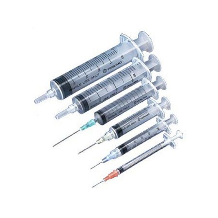 Jeringas terumo de 3 ml con aguja - 21 g x 1/2 - 100 unidades