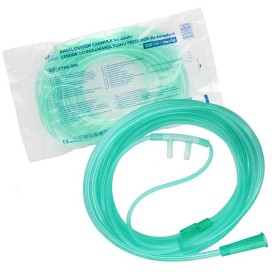 Tubo Ossigeno 5 mt con Raccordi e Cannula Nasale Retronucale - 10 pz.