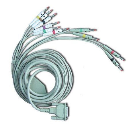 Cable de ECG de 10 derivaciones para Rescue Life 5, 7 y 7