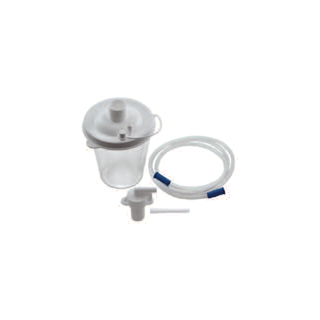 Nuovo vaso di ricambio 800 cc per vacuaid devilbiss completo di filtro incorporato e tubo