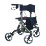 Deambulatore tipo rollator, duralluminio, 4 ruote, mod. energyc bariatrico