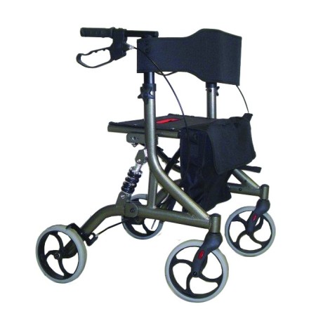 Deambulatore tipo rollator, duralluminio, 4 ruote, mod. energyc bariatrico