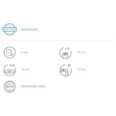 Tecnocell tekno 200 reliéfní 2vrstvý toaletní papír 9,1 cm x 144 m - 12 rolí