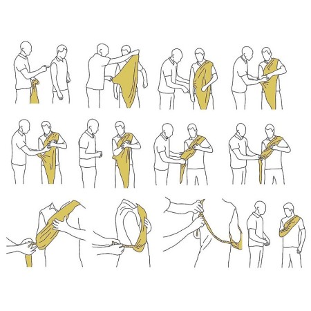 Trojcípý bavlněný pásek pro imobilizaci elastosling - 1 kus