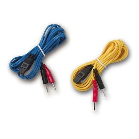 Blue and yellow cables, 2mm male connection - replacement for 28355/70/76-78/80/82 - pack 2 pcs.