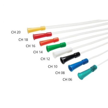 Nelaton ch14 kateter, grøn, 40 cm lang - 50 stk.