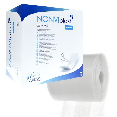 Non-woven plaster with NONVIplast dressing 8 cm x 5 m - 1 piece