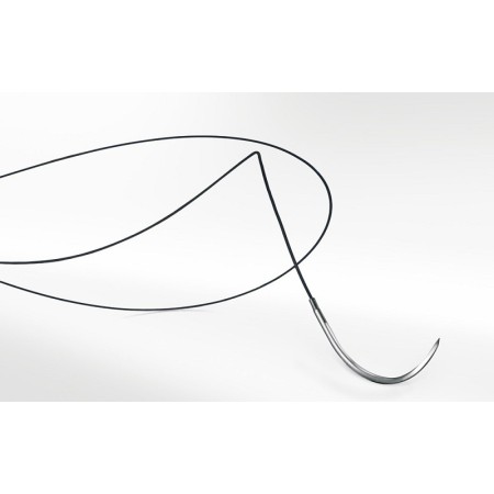 Dafilon suture non assorbibili in nylon, ago doppio 1/2 lanceolato rinforato 6mm, USP 10/0 - filo nero 30 cm - 12 pz.