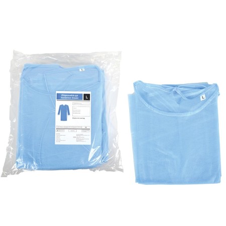 Eldobható köpeny 25g/m2 120x150 cm - l méret - nem steril - csomag. 100 darab.