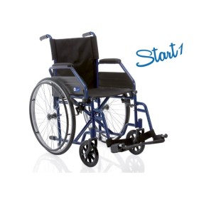 Start1 folding self-propelled wheelchair - solid rear tyres with quick release