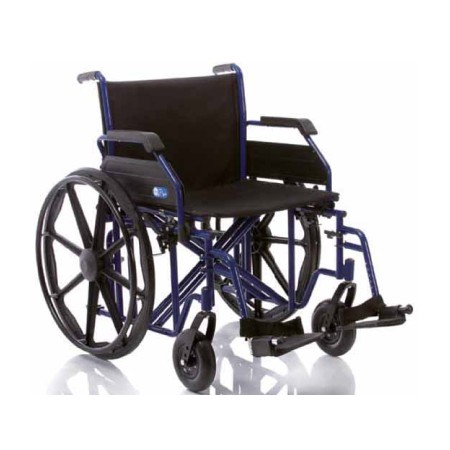 Folding self-propelled wheelchair Plus - solid tires, wide seat of your choice