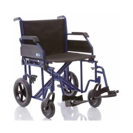 Fauteuil roulant de transport en fauteuil roulant pliant Plus Go ! - pneus pleins, siège au choix