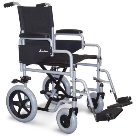 Folding transit wheelchair M210 - solid tires, seat of your choice