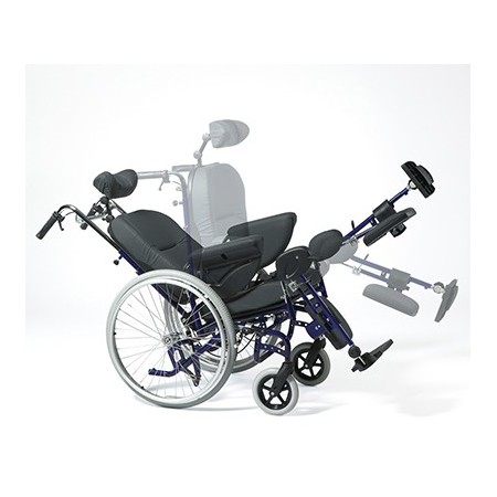 Carrozzina basculante polifunzionale vermeiren serenys ruote grandi autospinta