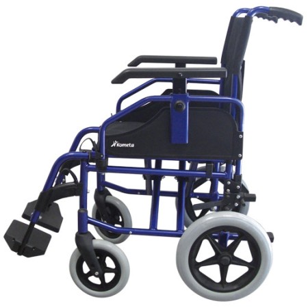 Lightweight double cross transit wheelchair, in aluminium alloy, mod. M512E