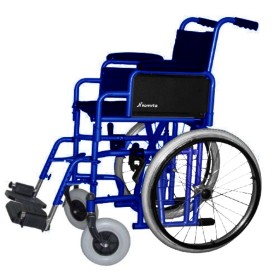 Silla de ruedas plegable autopropulsada KOMETA M020 – M12 – M20 estrecha AZUL