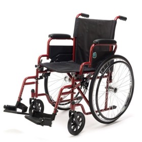 Self-propelled wheelchair in painted steel