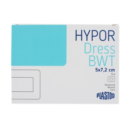 Apósito adhesivo estéril bwt de 5x7,2 cm - paquete de 5 unidades.