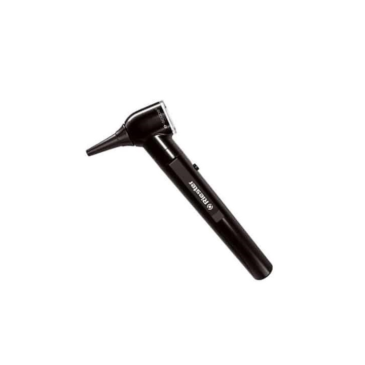Otoscop e-scope negru cu LED de 3,7V în carcasă rigidă
