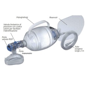 Silikon-andningsapparat med masker nr 3 - pediatrisk