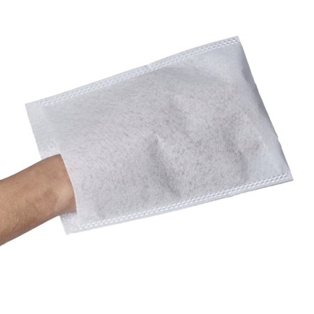 Gants molton sans savon pour le nettoyage des patients - 50 pièces.