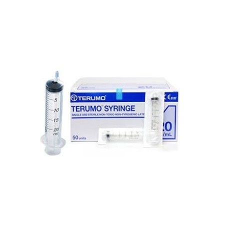 Bezjehlové stříkačky Terumo 20 ml - excentrický luer slip - mdss20ese - sterilní - balení. 50 ks.