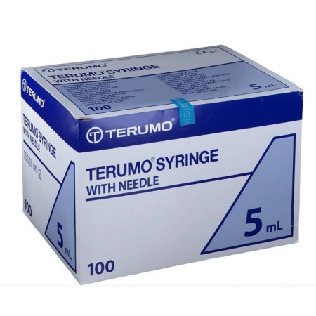 Jeringas con aguja terumo 5 ml - 21gx1/2 - 100 jeringas