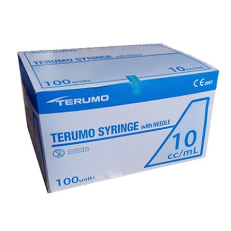 Syringes with terumo needle 10 ml - 21gx1/2 - 100 syringes