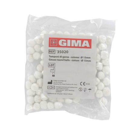 Tnt gázové polštářky - průměr 15 mm - balení 1000 ks.